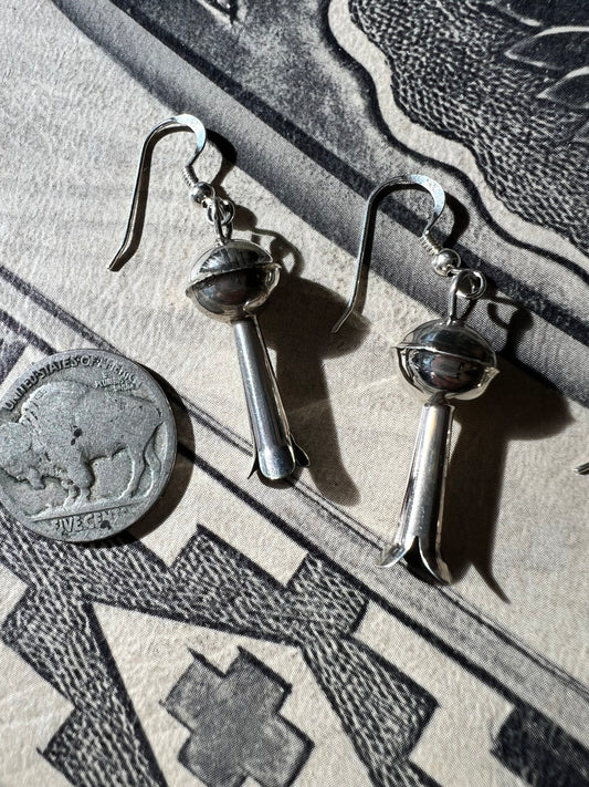 Navajo Handmade by Halle Tabaha. Sterling Blossom Earrings