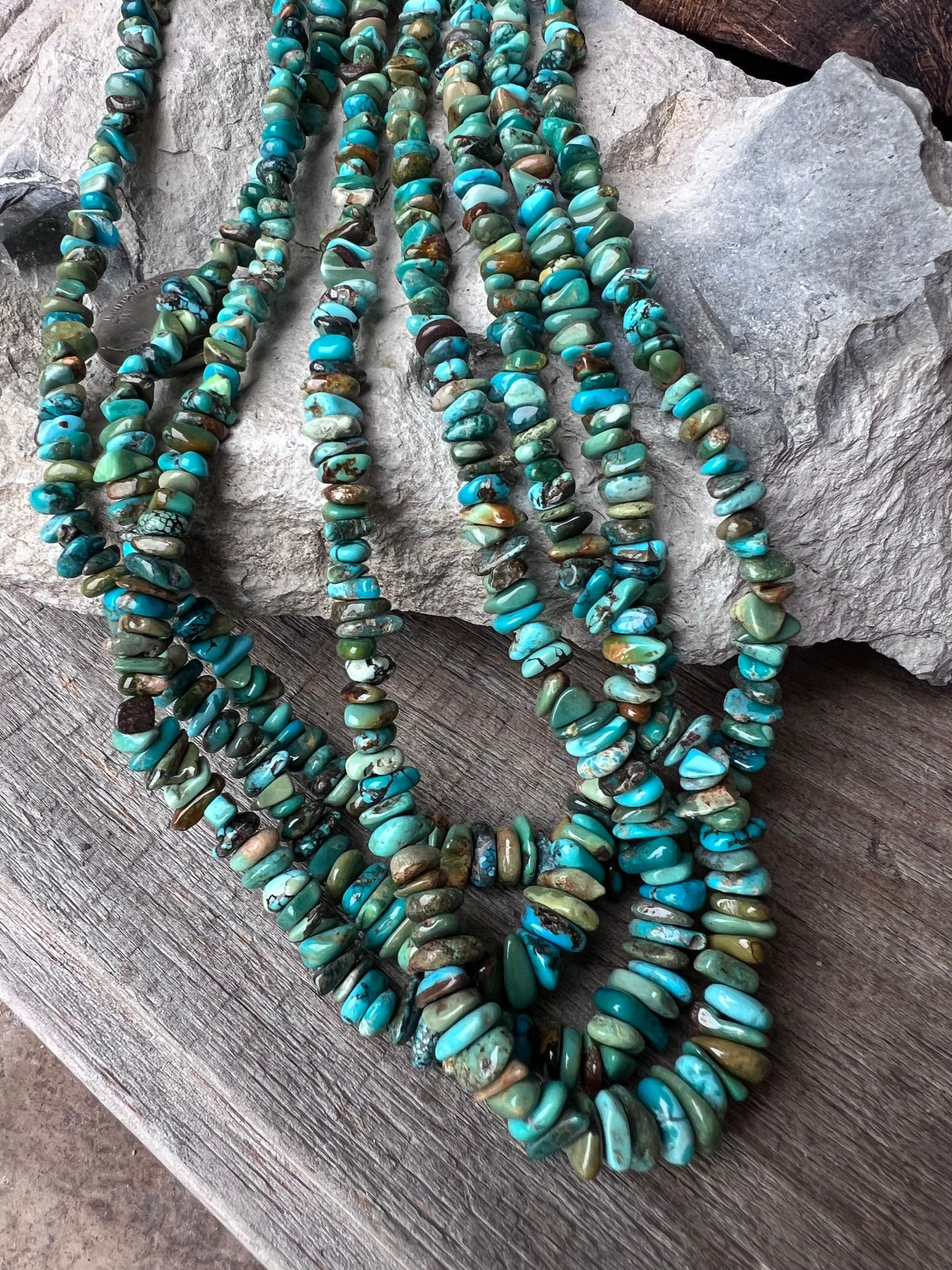 Maanshan Turquoise Single-Strand Necklace 19”