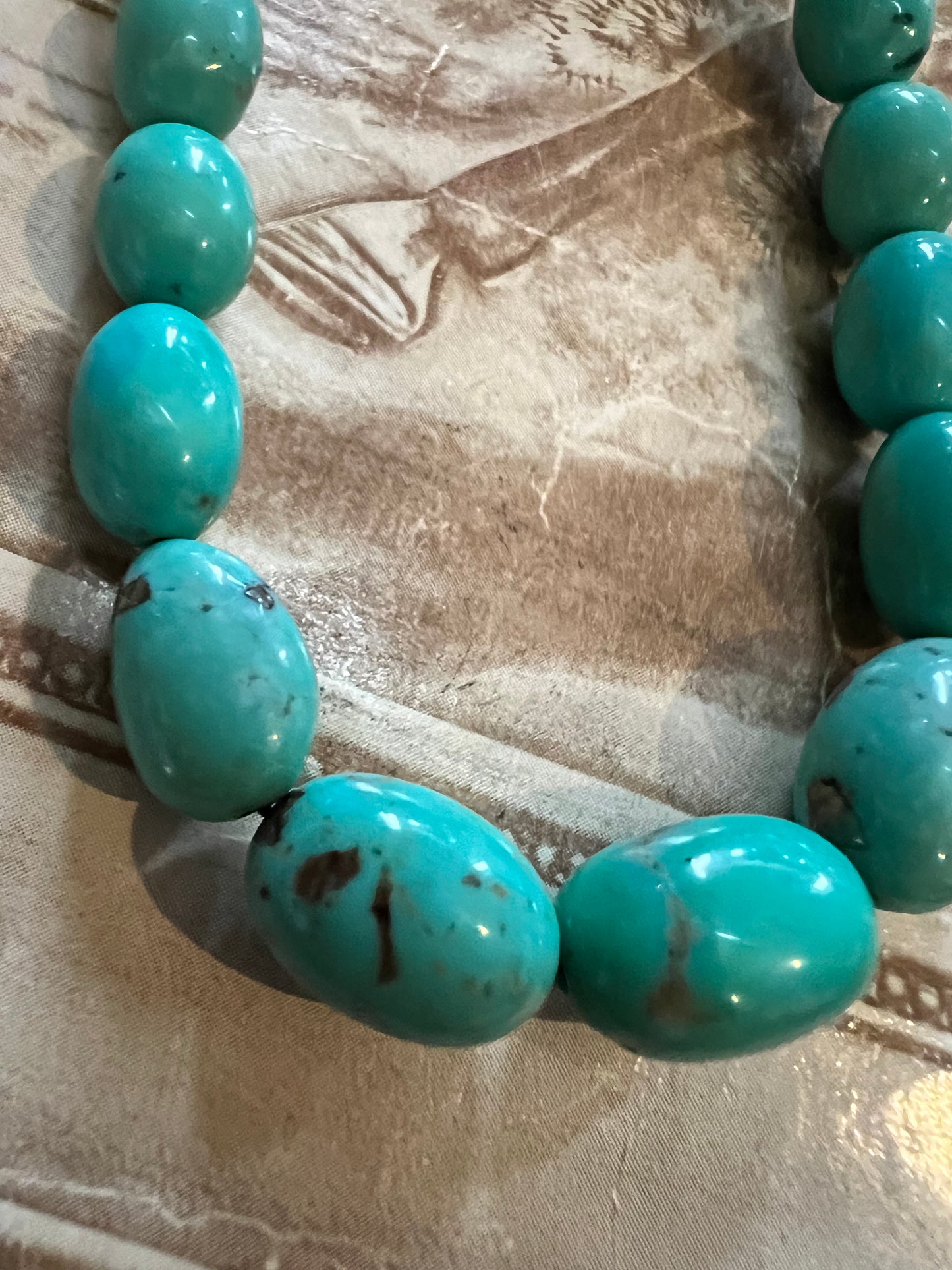 Sonoran Turquoise Bead Necklace 20”