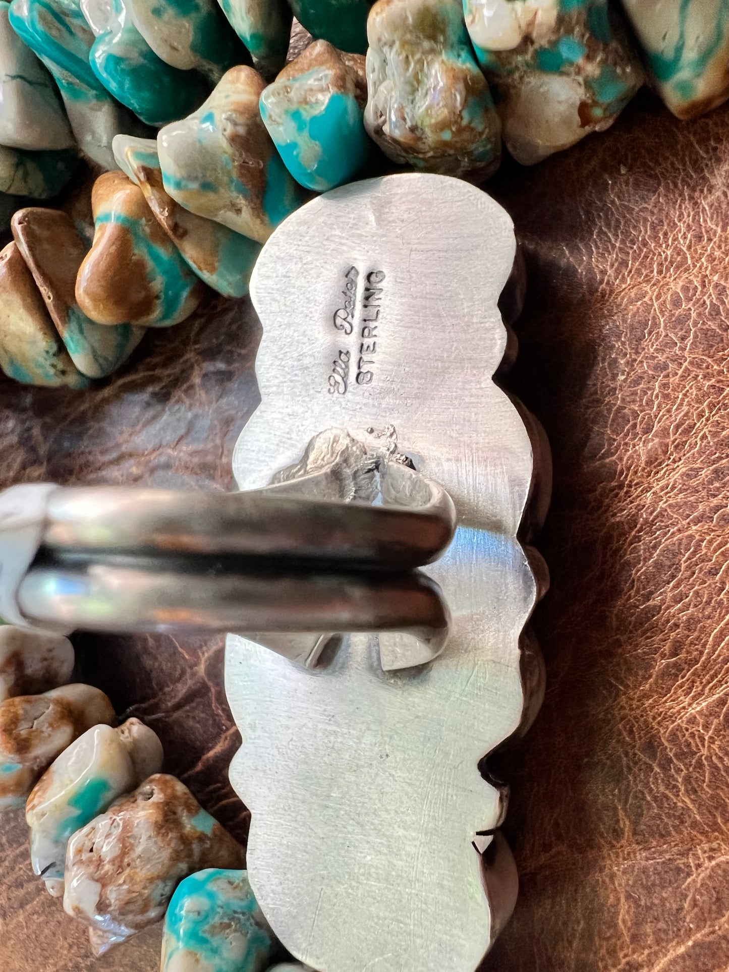 Navajo Handmade by Ella Peter Fox Turquoise 6-stone Ring Sz 7.5