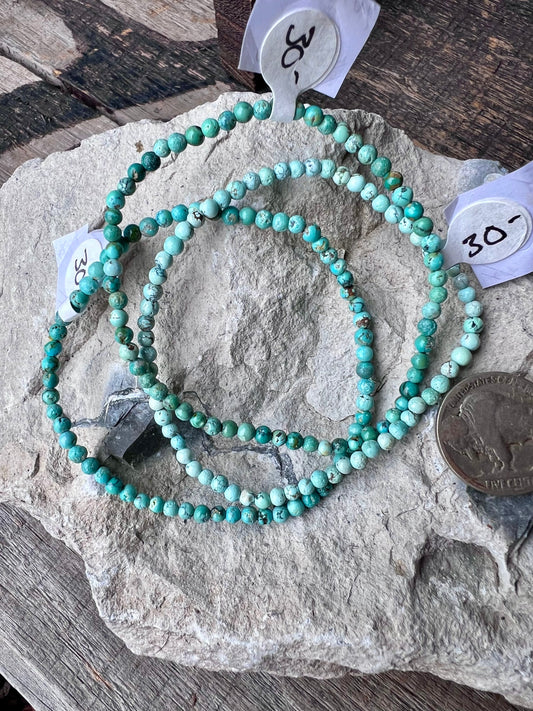 Hubei Turquoise Stretch Bracelets(set of 3) Sz 6.5”
