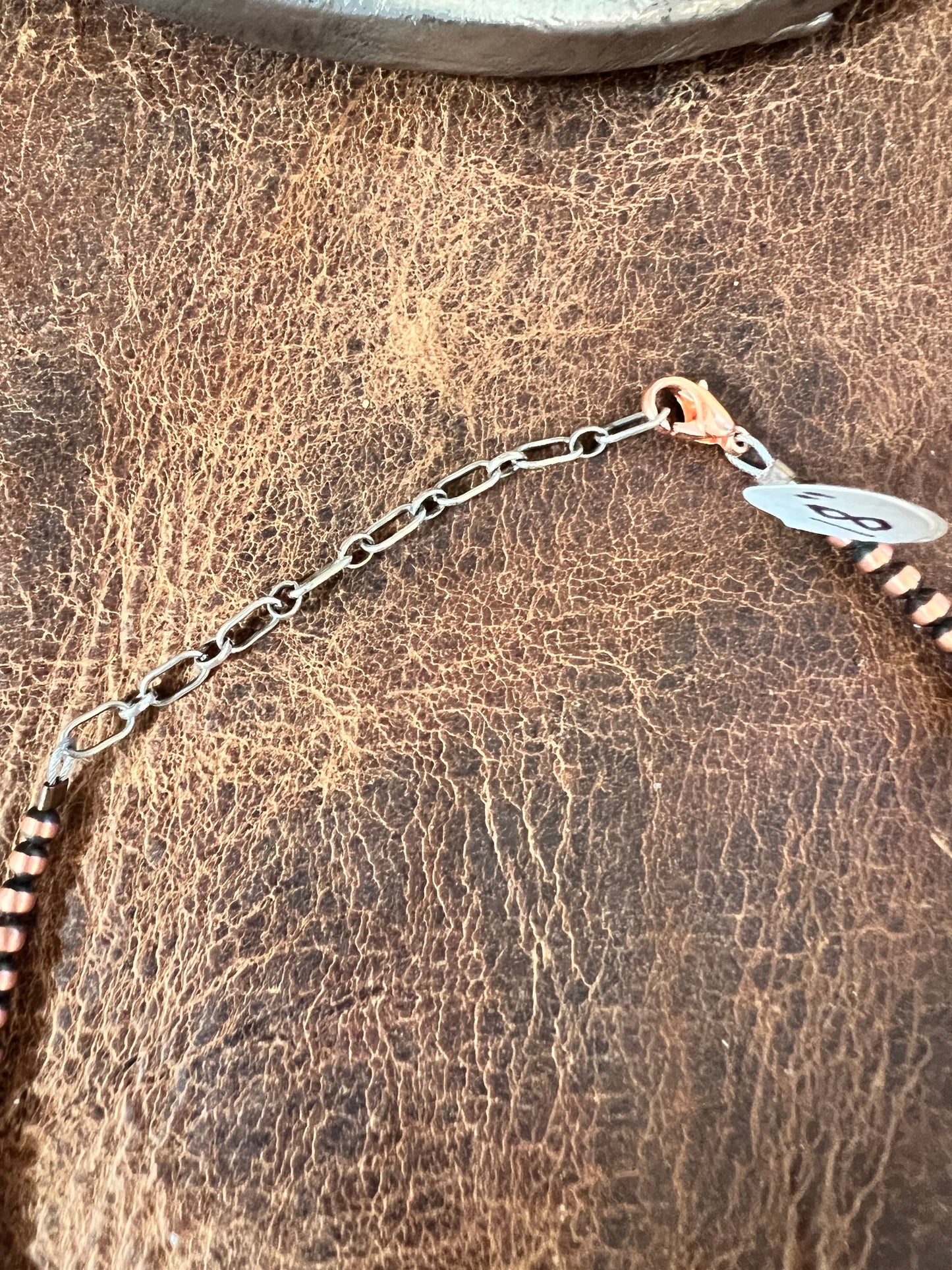 Copper & Sterling Silver 3-6mm Bead 18-20” Necklace