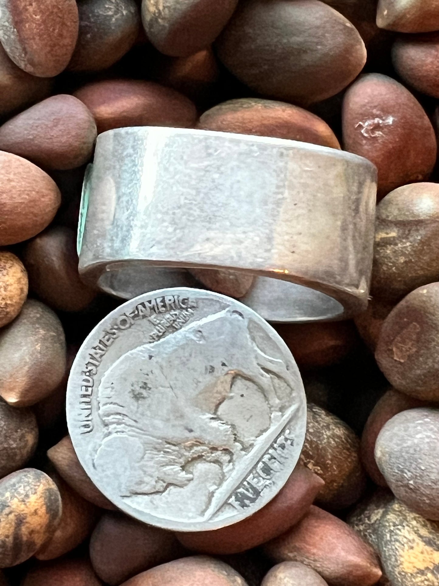 Vintage Navajo Handmade Men’s Inlay Ring - Lapis, Coral, Turquoise, Onyx, Jasper & Sterling Silver Sz 10