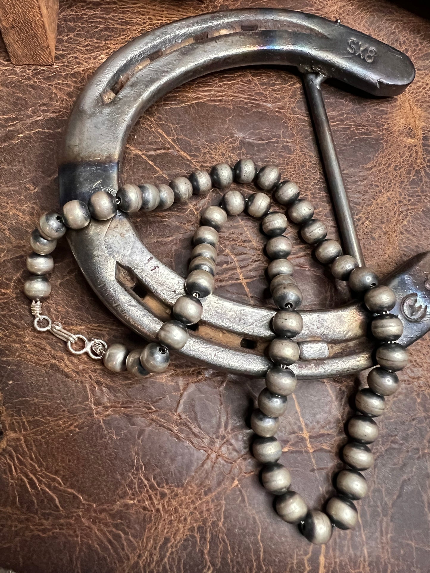 Bryannen Halwood Handmade Navajo Pearls 18” length 8mm Pearls