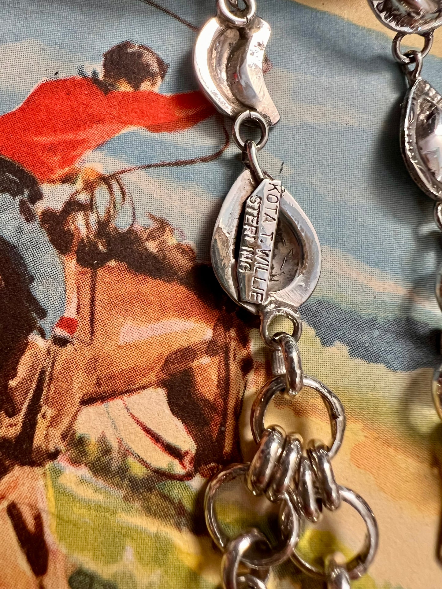 Navajo Handmade by Dakota Willie- Sterling Silver Dangle Earrings 3.4” long