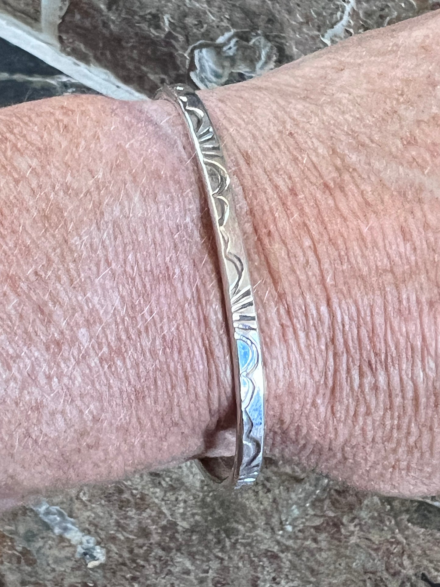 Native American Handmade Sterling Cuff Sz 6-6.5