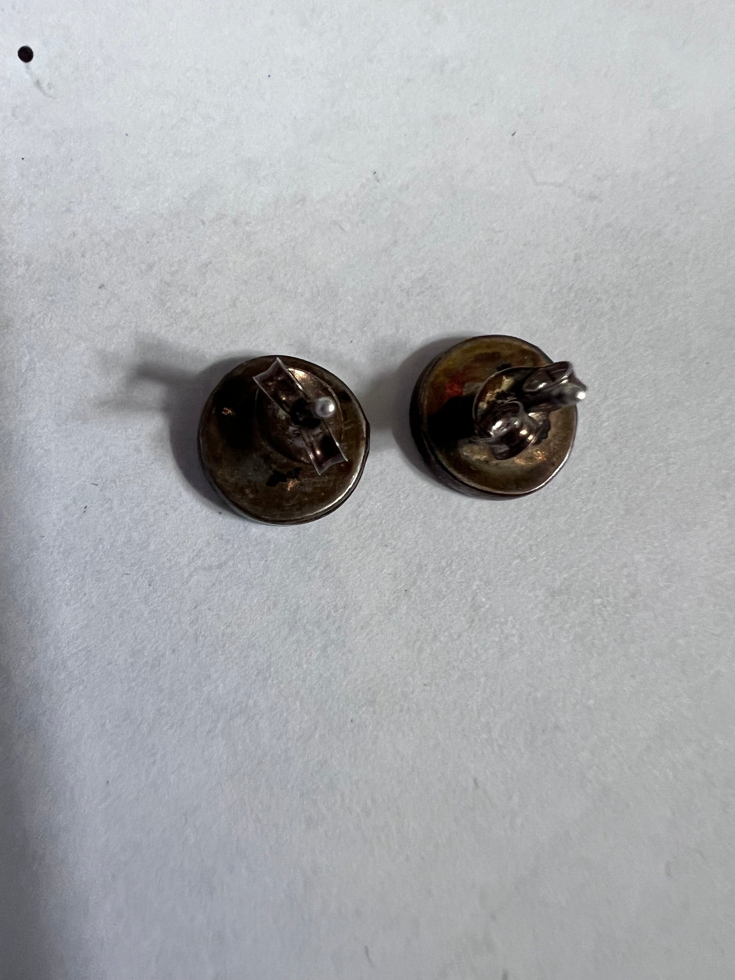 Vintage Sterlibg Man-in-the -maze Post Stud Earrings 9.5mm