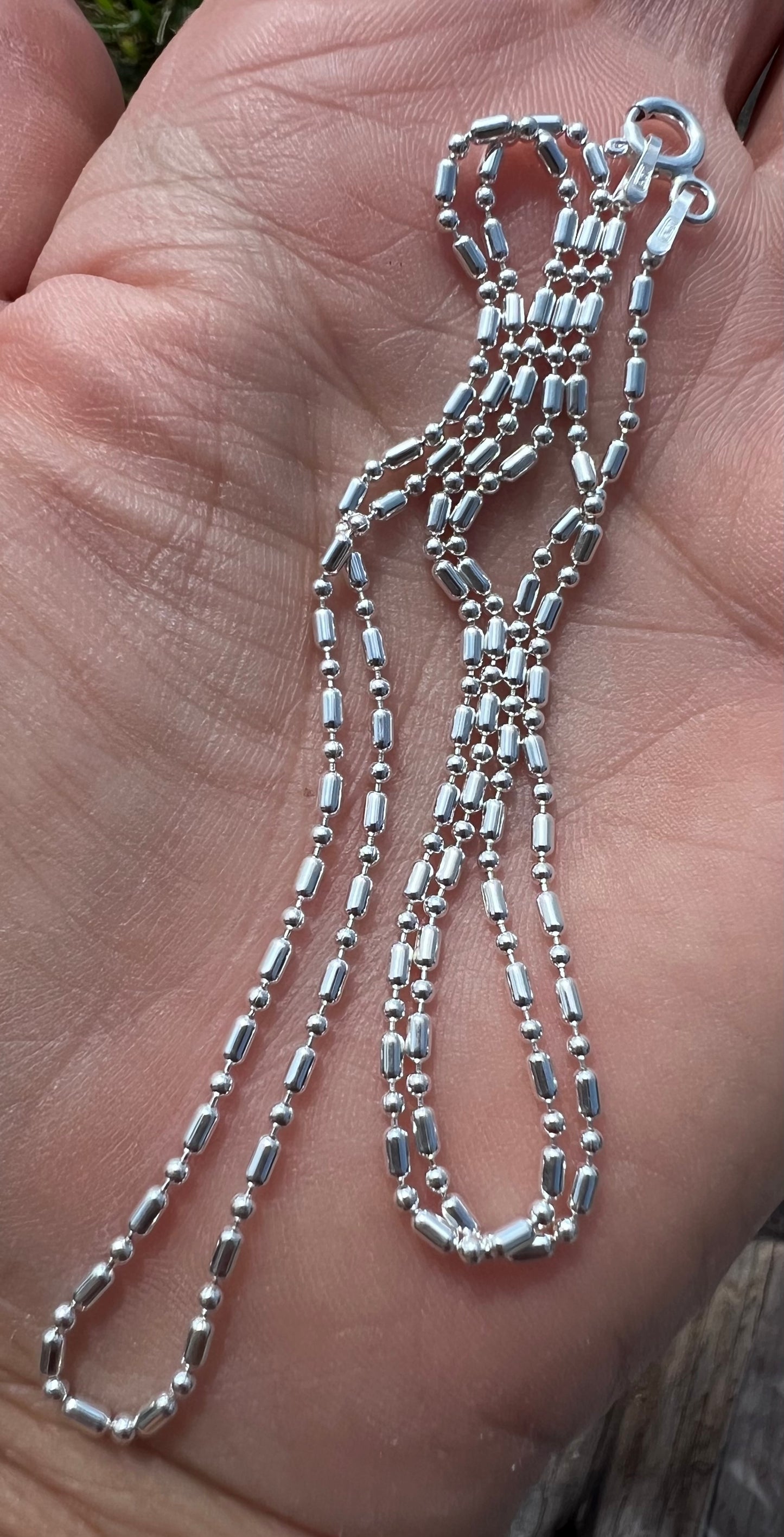 Sterling High-shine 1+1 Chain Necklace 20”