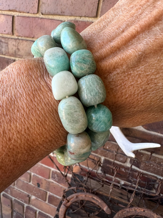Larimar Nugget Stretch Bracelet