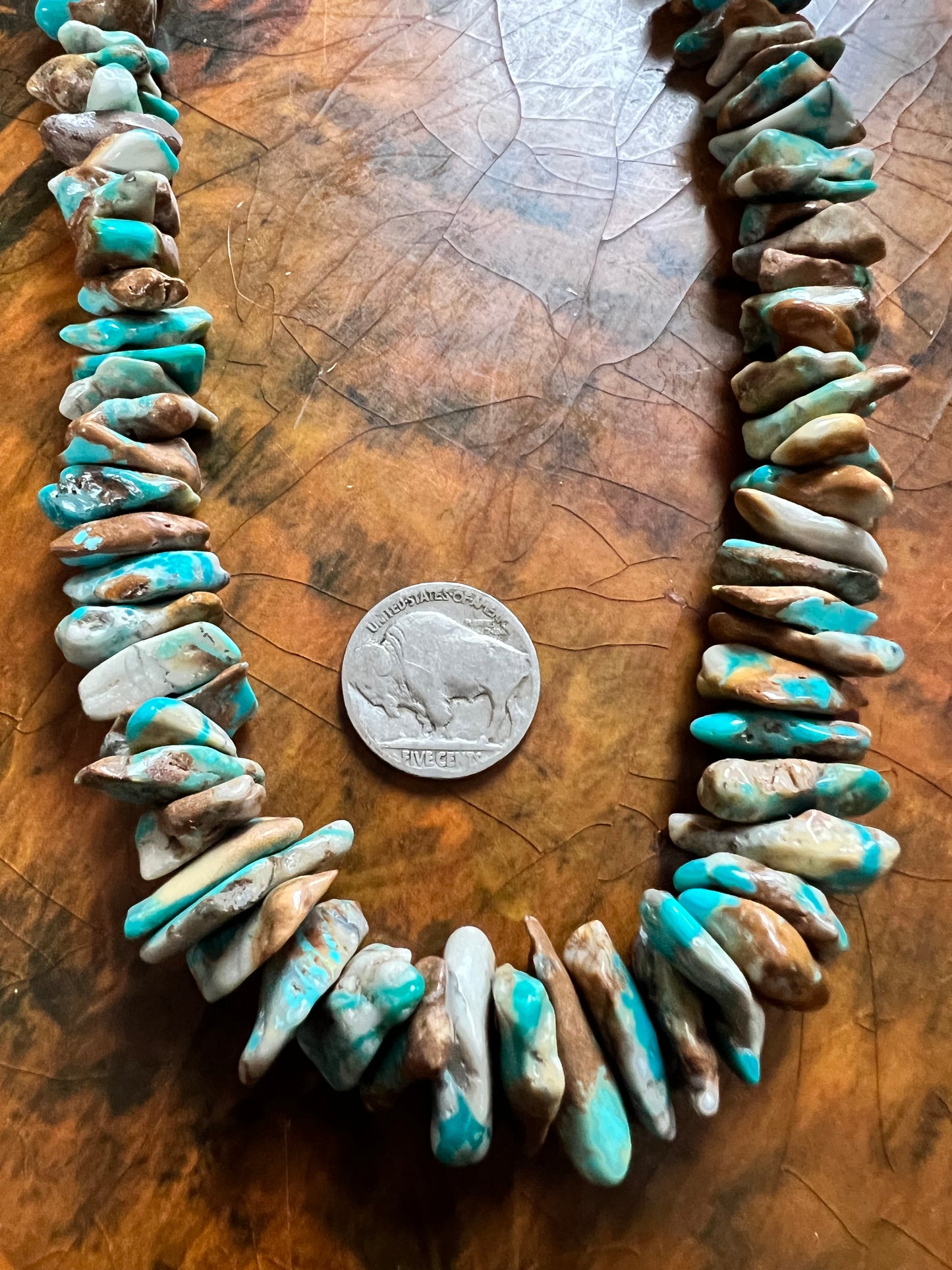 Super Chunky Fox Turquoise Necklace 19”