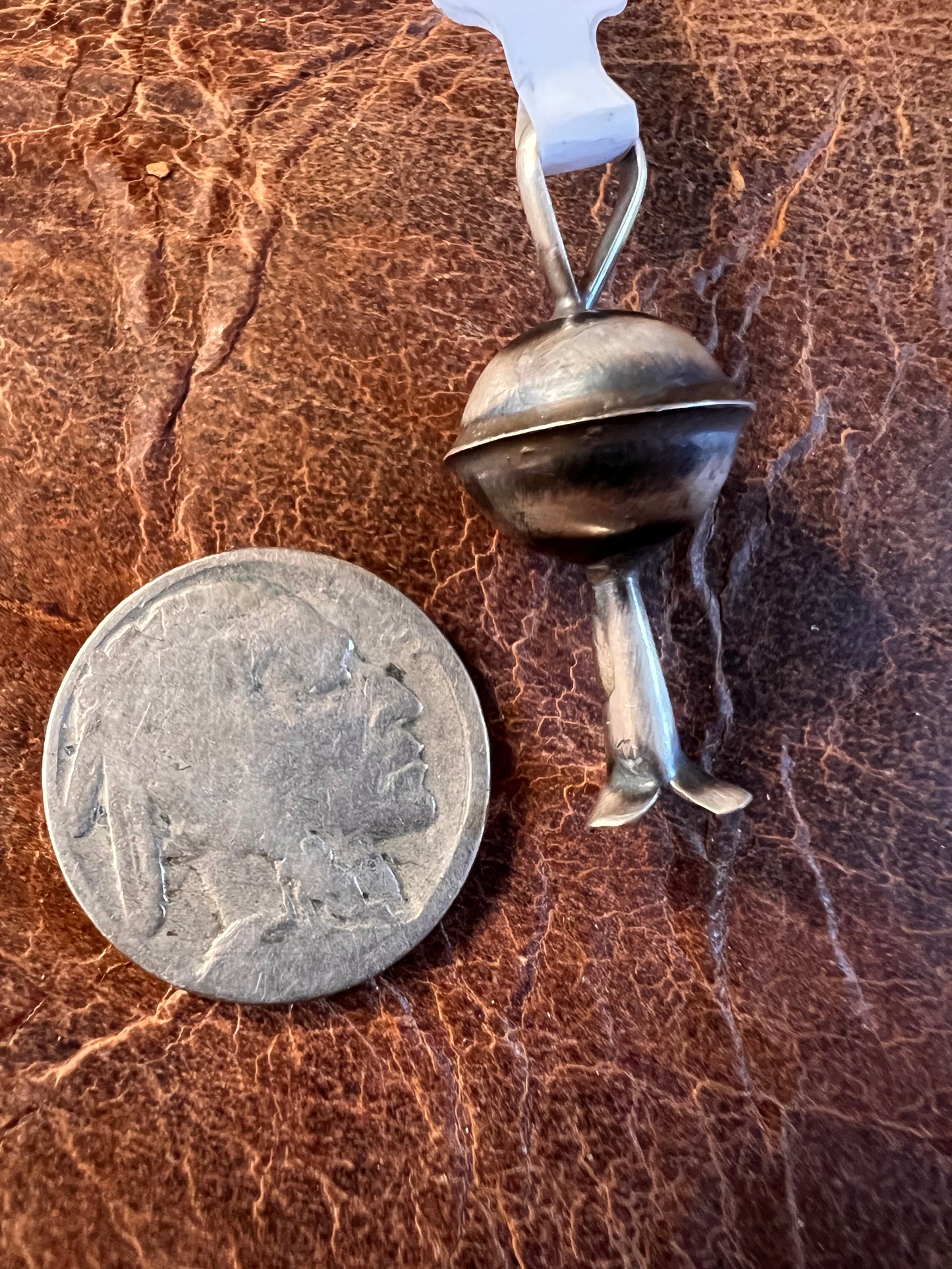 Navajo Handmade Navajo Pearl Squash Blossom Pendant