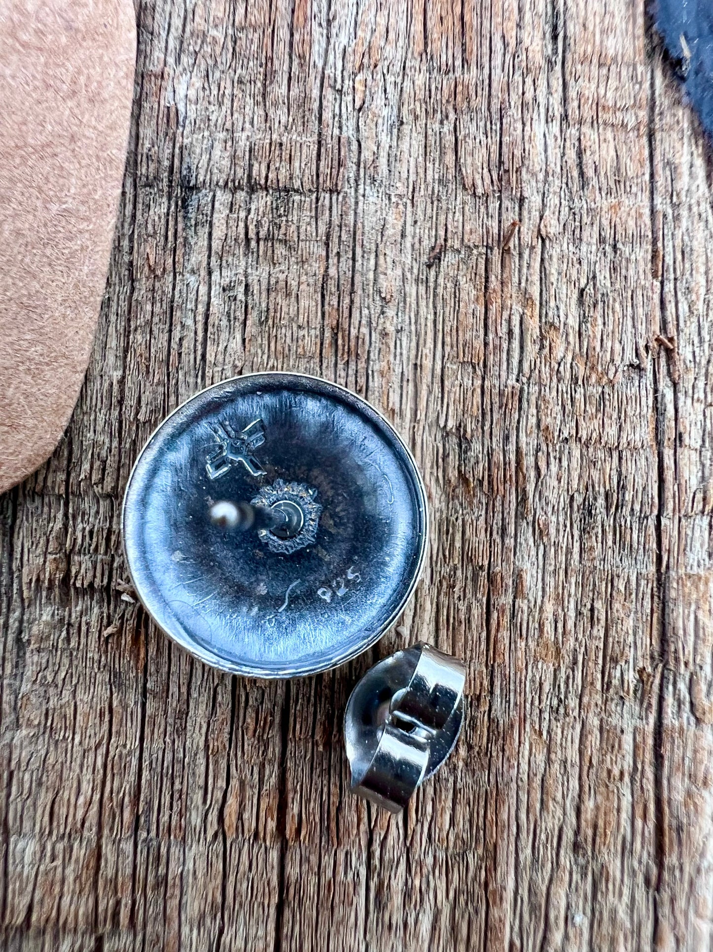 Sterling Small Concho Post Earrings 1/2”