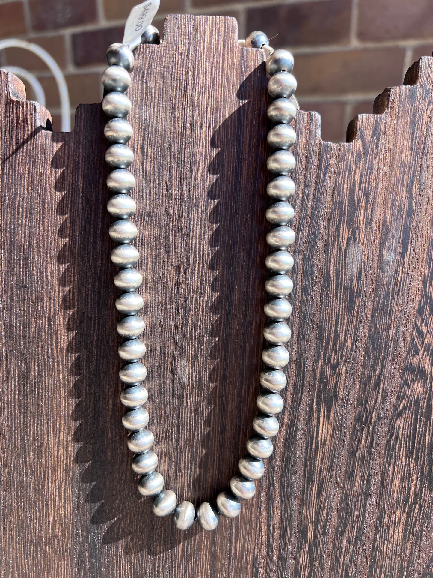 Handmade Sterling Navajo Pearls by Bryannen Halwood 16.5”Necklace