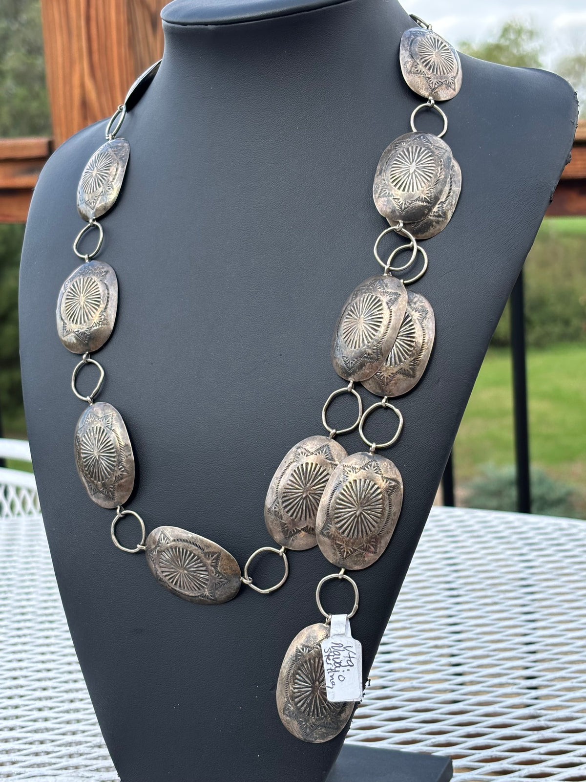 Vintage Native Handmade Concho Belt/Lariat Necklace 36”