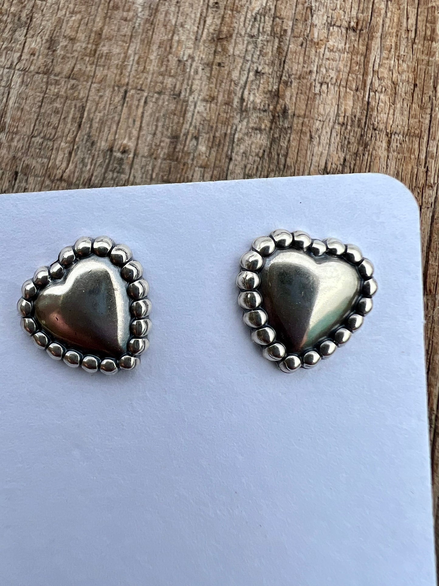 Sterling Silver Heart Post Earrings 1/2”