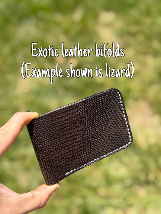Exotic Bifolds, Choose Your Own Leather